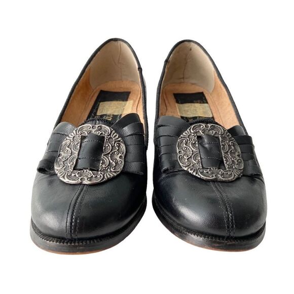 Vintage Salzburger Trachten Buckle Leather Heels in Size EU 37 Made in Italy - Picture 5 of 12